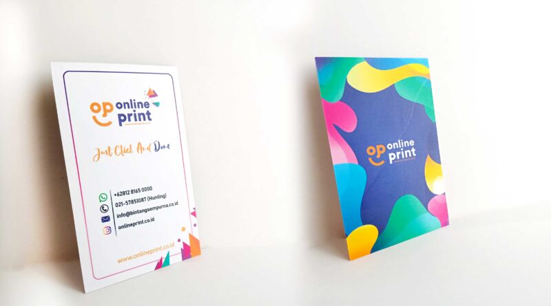 Contoh kartu nama UMKM atau kartu nama bisnis yang dicetak di onlineprint.co.id