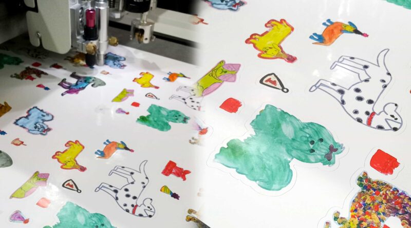 Contoh cutting sticker A3+ custom di Online Print