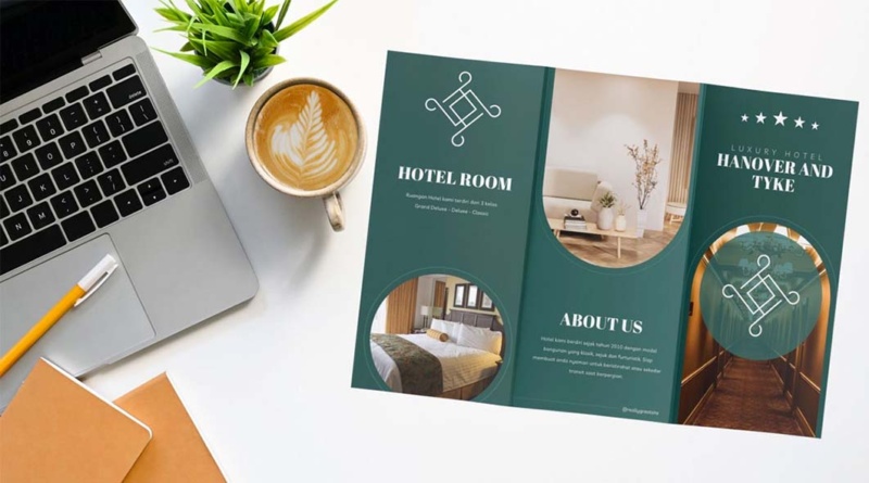 Ilustrasi desain brosur cetak di Online Print