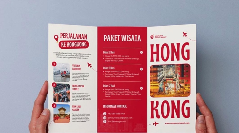 Contoh desain brosur di onlineprint.co.id