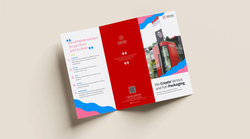 Ukuran desain brosur cetak di Online Print