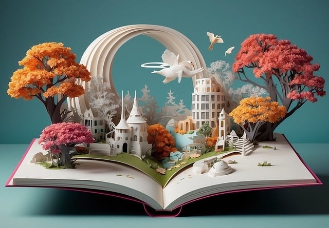 Ilustrasi fancy paper untuk kreativitas