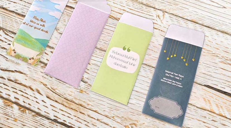 Ilustrasi cara membuat amplop lebaran