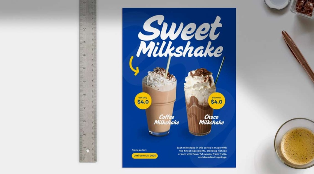 Ilustrasi Desain Brosur Makanan