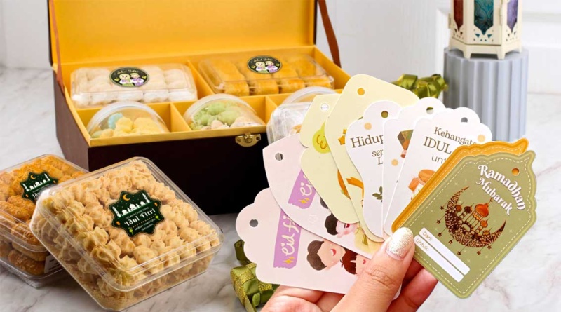 hiasan hampers lebaran custom di Online Print.