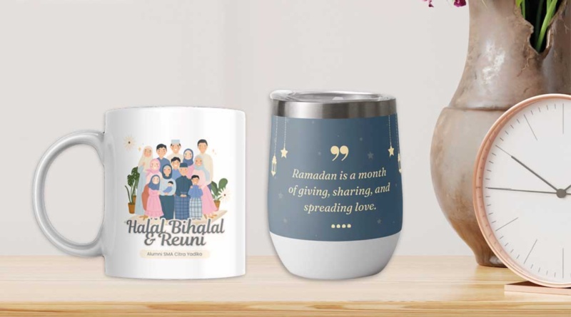 Ilustrasi ide souvenir lebaran custom