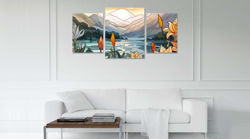 tren dekorasi dengan cetakan digital