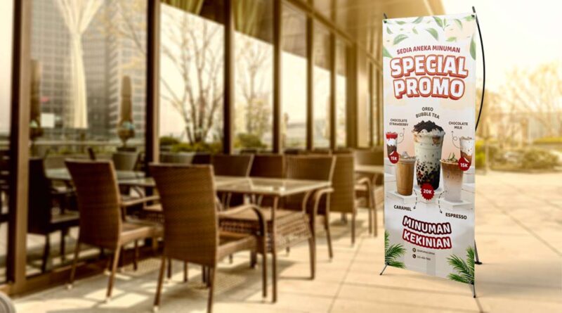 bahan x banner promosi