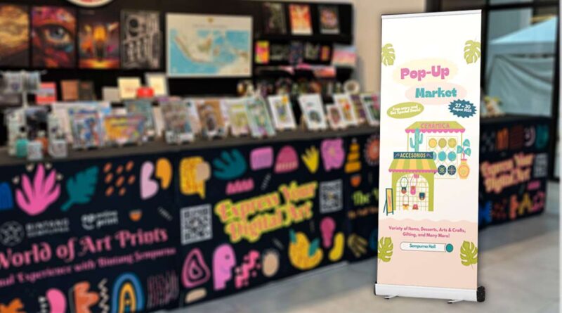 roll up banner pop-up market