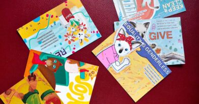 Ilustrasi berbagai bahan art print