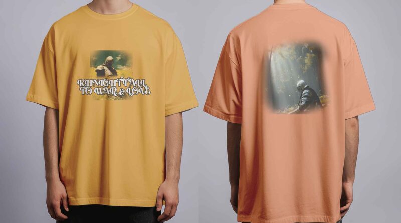 Ilustrasi kaos DTF custom