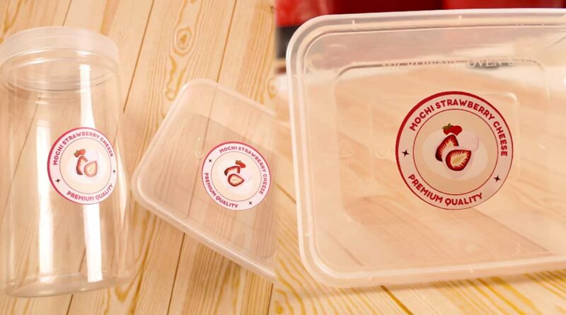 Ilustrasi berbagai bentuk stiker label