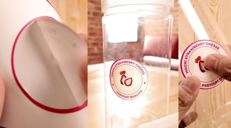 Stiker label nama eksklusif