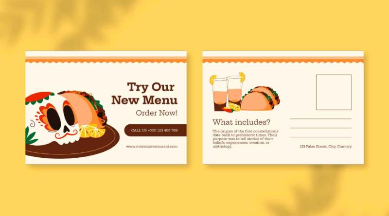 kartu pos estetik custom