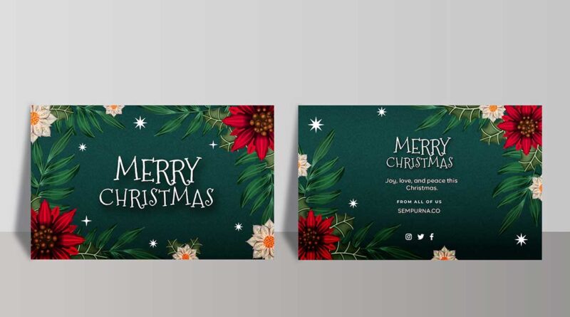kartu ucapan natal custom