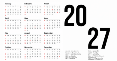 Kalender 2027