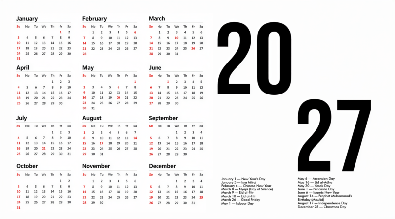Kalender 2027